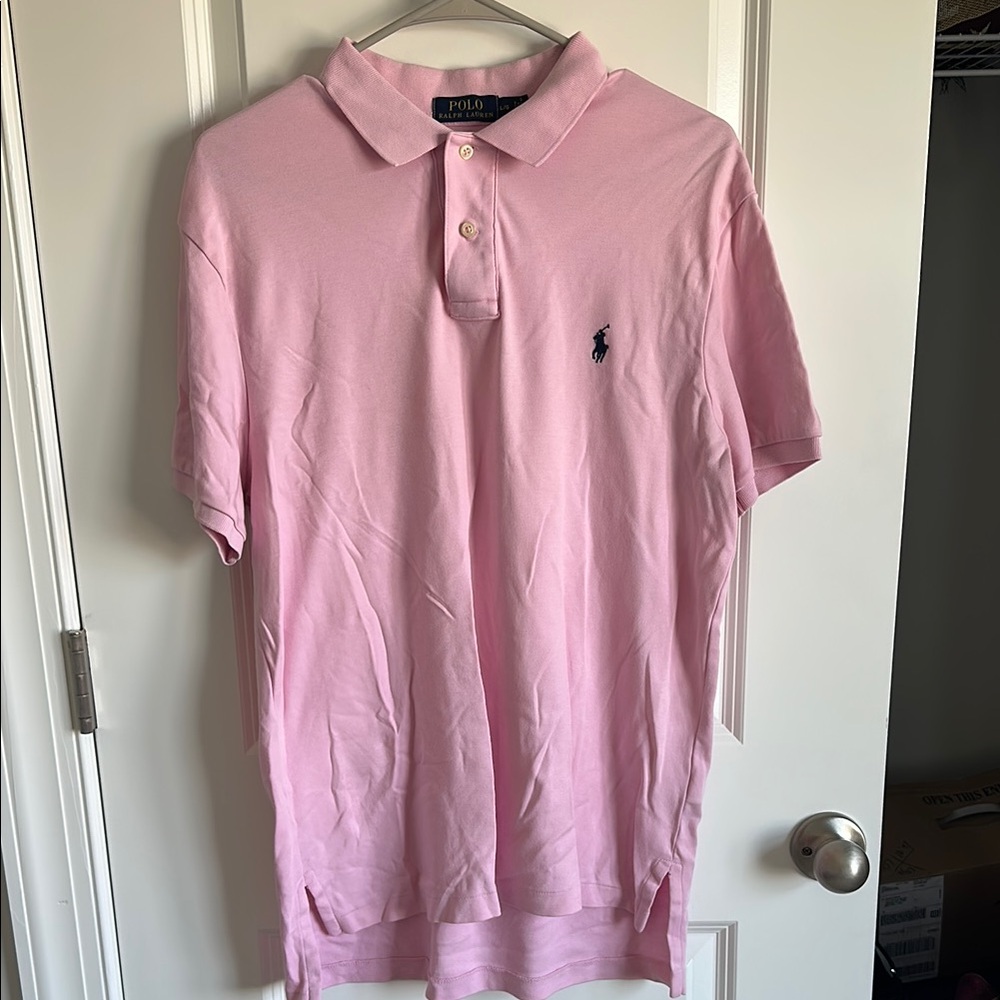 Polo by Ralph Lauren Men's Pink Polo Shirt